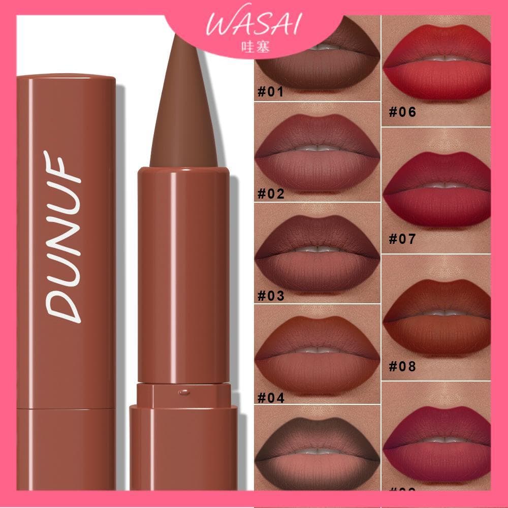 [Venda quente] DUNUF Gradiente Lip Liner Matte Batom Não é fácil de tirar Maquiagem Hold Color Europeu Americano Nu Lip