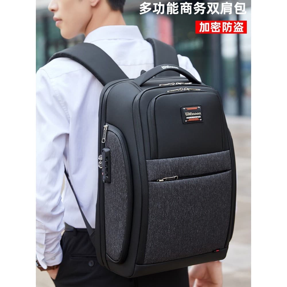 Mochila de bloqueio masculina lazer viagem de negócios grande capacidade viagem de negócios mochila masculina saco de co