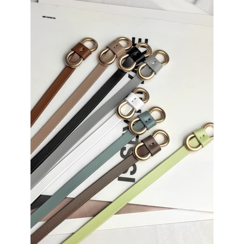 Senhoras terno de couro genuíno cinto fino All-Match atado cinto decorativo moda preto combinando vestido camisola cintu