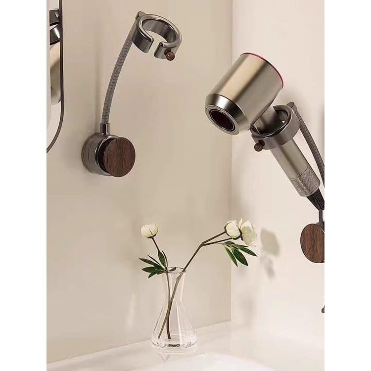 Ventosa suporte de secador de cabelo preguiçoso mão livre secador de cabelo cabide banheiro secador de cabelo rack sem p