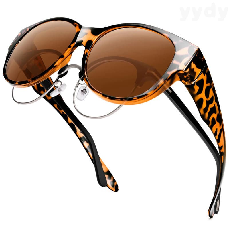 Óculos de Sol HAOLOTA para Sobressalir no Verão, para Mulheres e Homens, Tamanho Grande, Lentes Polarizadas, 100% Proteç