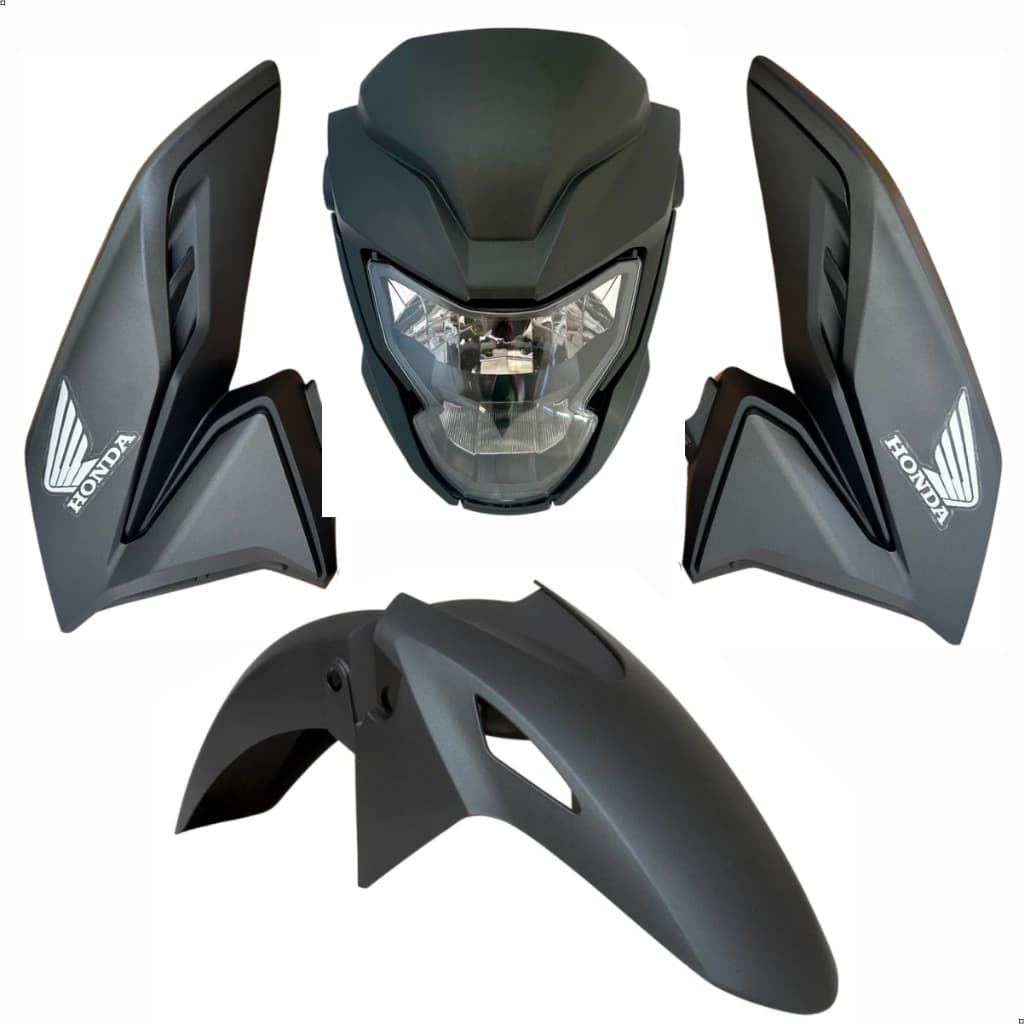 Kit Frente Titan 2025 Adaptada c/ Paralama 2025 e Par de Abas Titan Fan 160 2014 a 2024