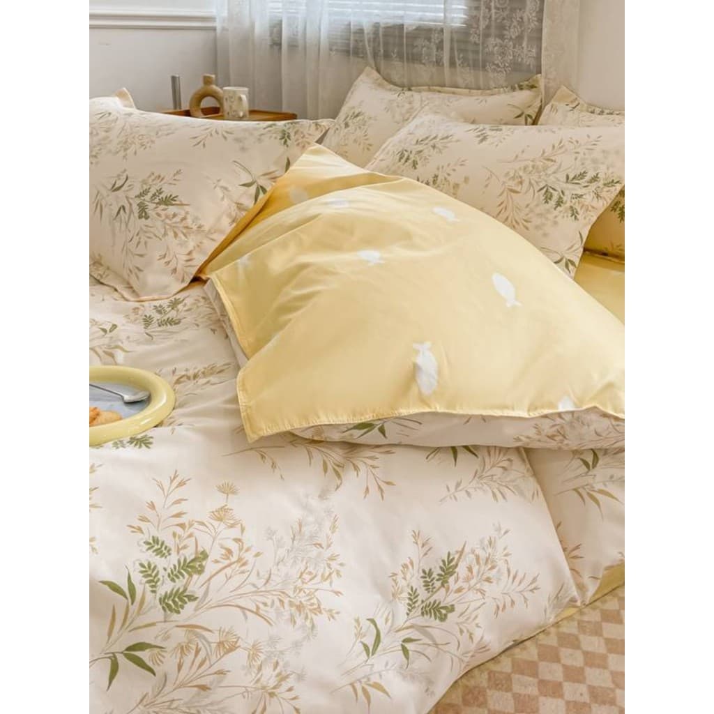 Lençol lixado conjunto de quatro peças capa de edredão capa de edredão de inverno dormitório estudantil cama de três peç