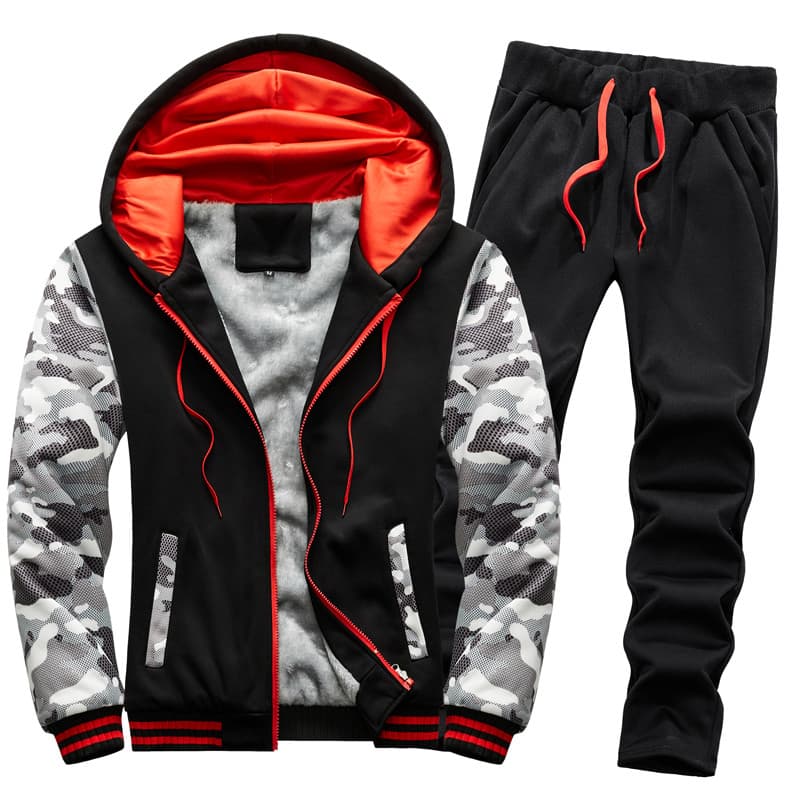 Conjunto De Moletom E Com Capuz Estampa Boston Masculino , Macio Confortável , Fino , Veludo , Quente , Outono Inverno