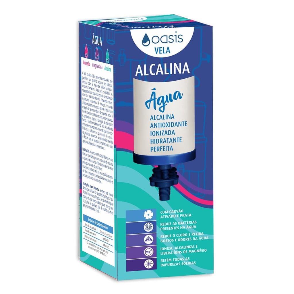 Vela Alcalina Oasis – Água Alcalina, Ionizada e Antioxidante