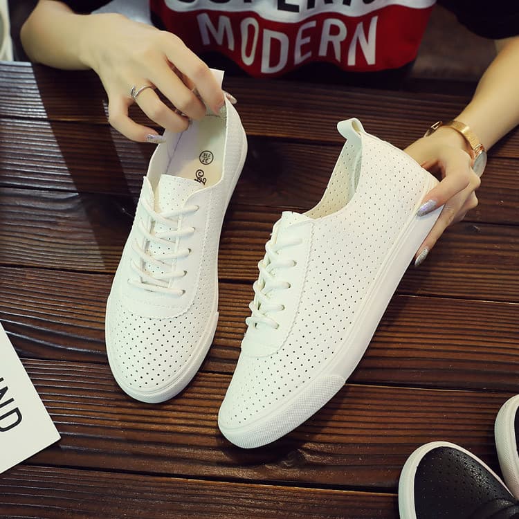 Primavera malha sapatos brancos femininos Plus Size sapatos femininos 40 41-43 versão coreana All-Match estudante Casual