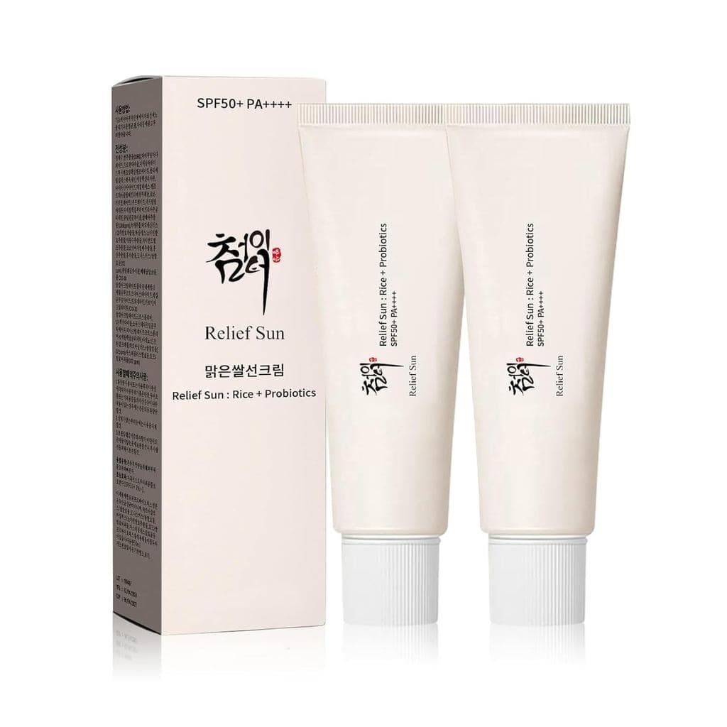 Protetor solar coreano orgânico SPF50+, PA++++ com arroz e probióticos | Os produtos coreanos para cuidados com a pele s