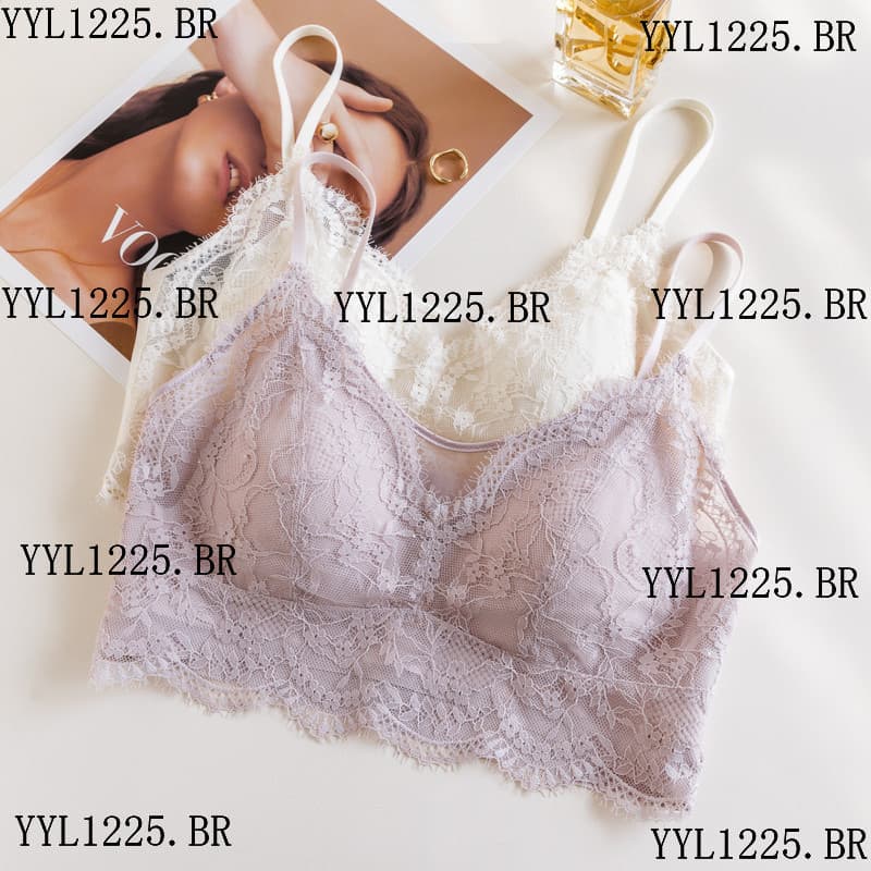 Renda francesa verão estilo fino respirável confortável Push-Up sem anel de aço colete estilo roupa interior feminina