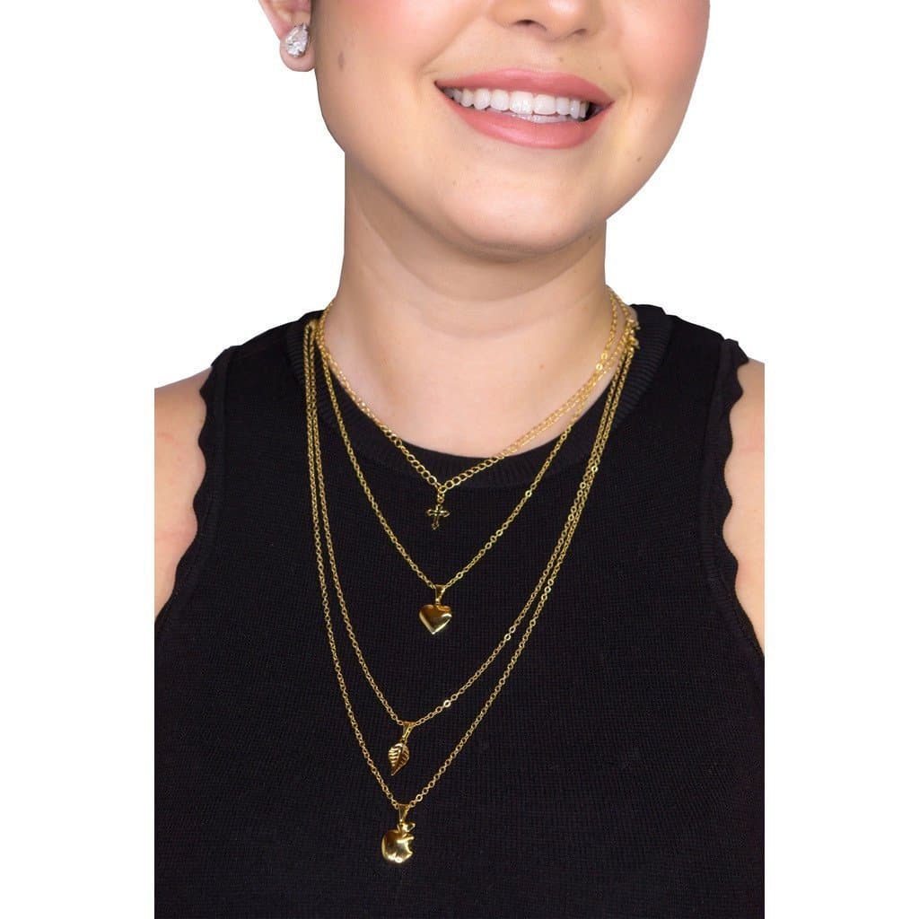 Kit Semi Joias Folheadas 5 Colares modelo Choker