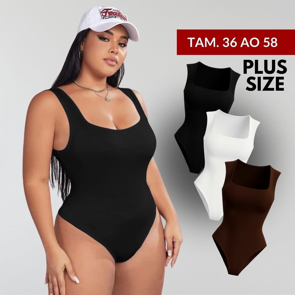 Blusa Plus Size Feminina Body Feminino Plus Size Blusa Academia Feminina Body Modelador Bory Bore Body Preto Marrom