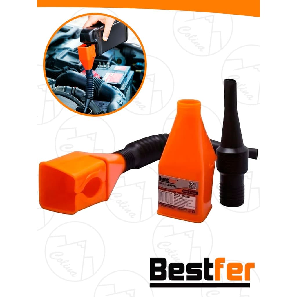 Funil Flexível Automotivo Com Adaptador Ajustável Para Galão Garrafa Bestfer Nano Shop