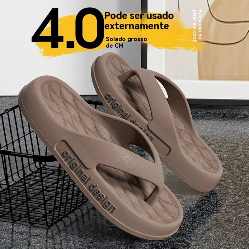 Chinelos Casuais Simples Masculinos Premium Sapatos De Praia Verão Na Moda Quatro Estações Uso Doméstico Convidado
