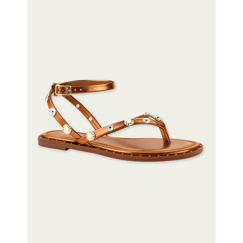 Sandália Feminina Rasteirinha Confortável Spike Moderna Casual Akazzo