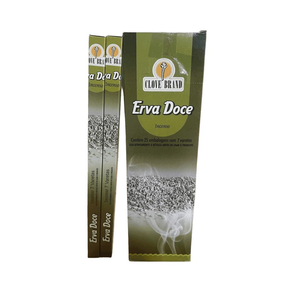 Insenso Erva Doce Clove Brand Cx Com 175 Varetas