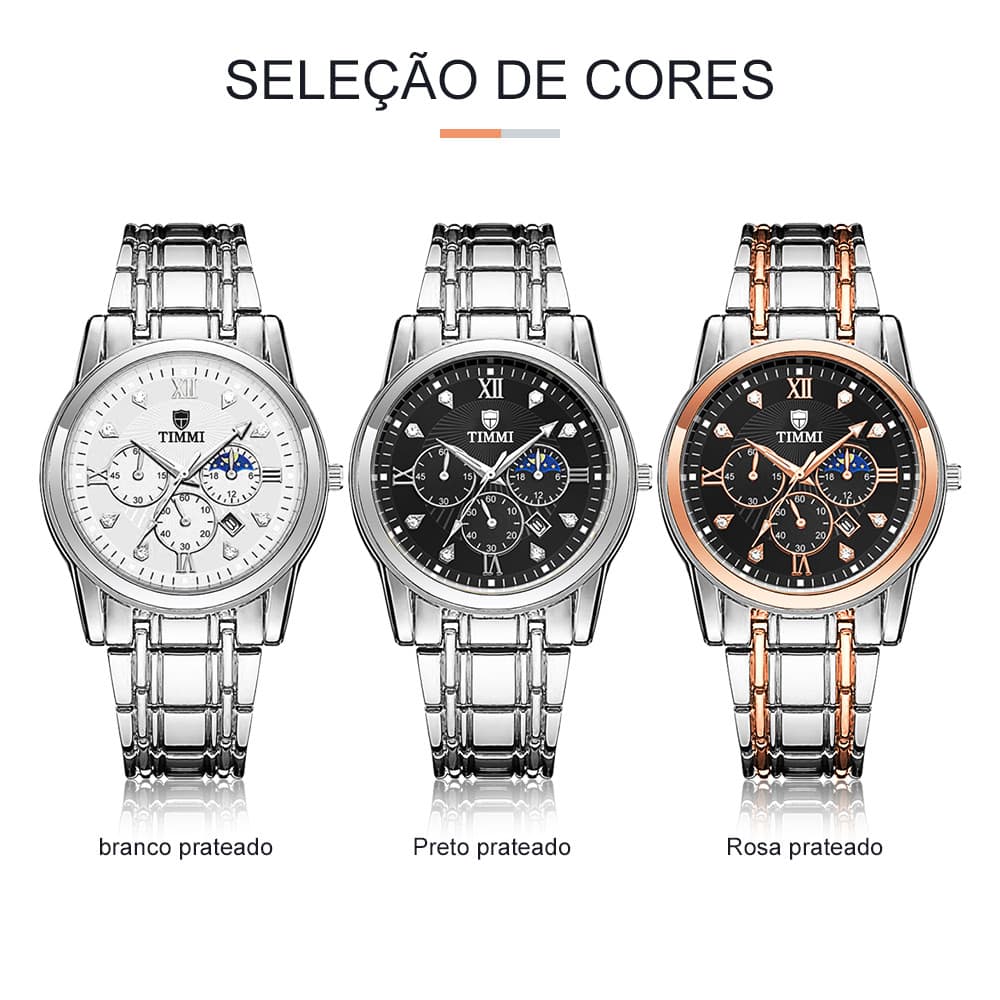 Sunlifex Original Relógio Masculino a prova d água Relógio Quartzo Relógio Casual Masculino Pulseira Couro