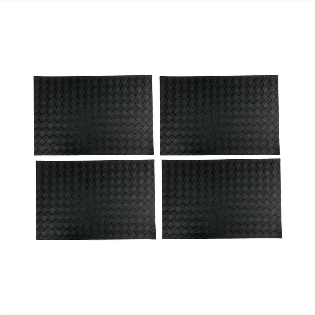 Kit Descanso Pratos Jogo Americano 4 Peças Retangular Luxo Souspla Impermeável Mesa Jantar