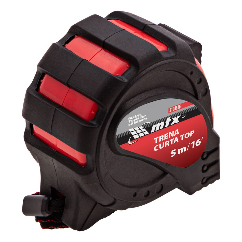 TRENA CURTA 5 M, 25MM, EMBORRACHADO, FITA DE METAL COM GANCHO MAGNETICO, 1 PC // MTX