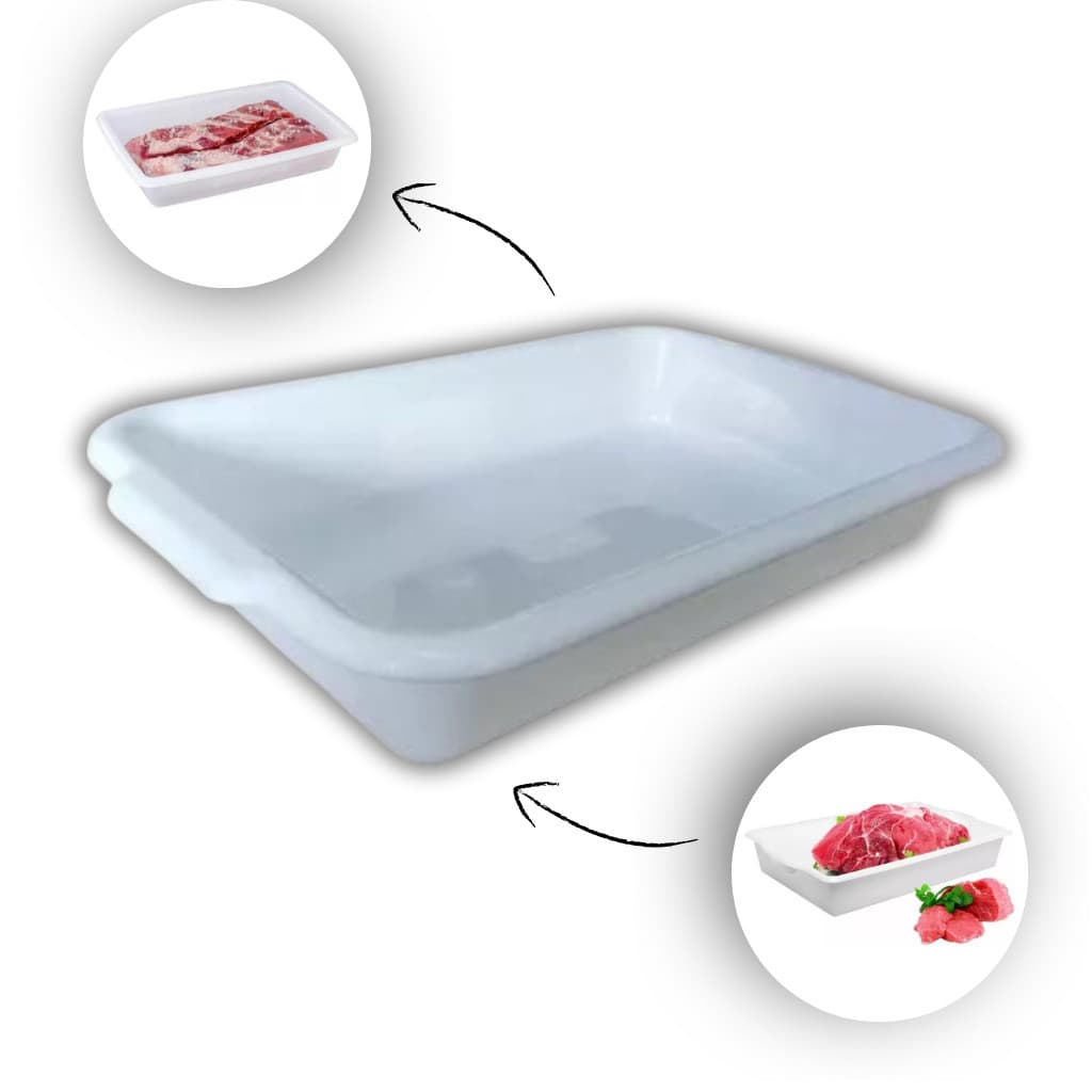 Bandeja Plástica Açougue Multiuso 7l 43,5 X 29,3 X 7,7 Cm