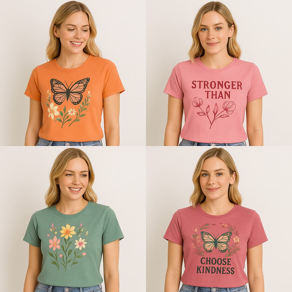 Kit 2 Blusinha Feminina T-shirt Baby Look Camiseta Blusa Roupas Femininas- Kit com 2 ou 1 T-shirt Feminina Sortidas