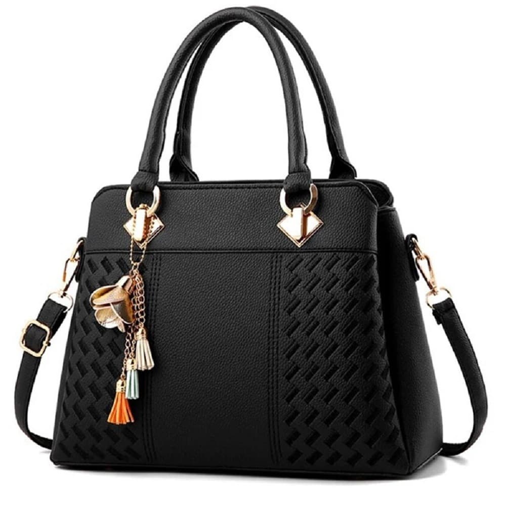 Nova Bolsa Feminina de Grande Capacidade em Couro, Bolsa de Ombro e Transversal I6H1