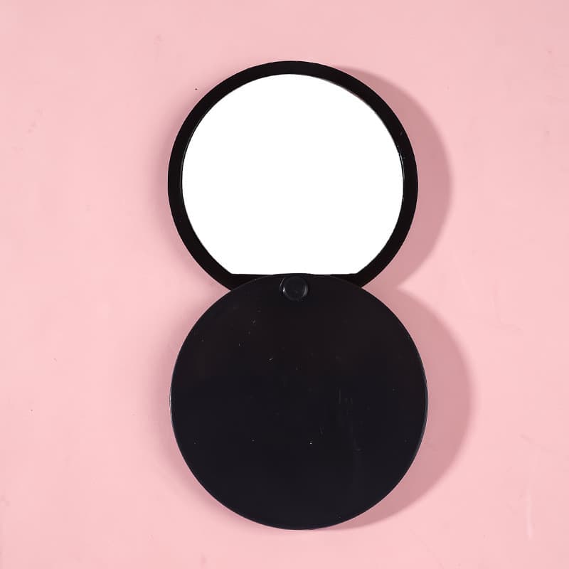 Capa deslizante redonda portátil Mini espelho simples de beleza de um lado espelho pequeno portátil