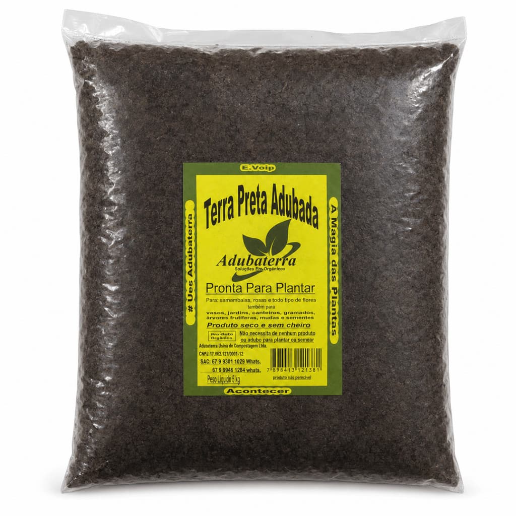 Terra Adubada 5kg Aduboterras Plantas Jardim