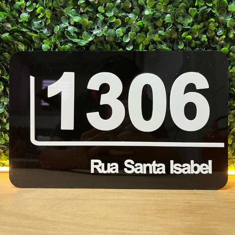 Placa Números em Acrilico para Endereço, Número de Casa, Condomínios e empresas