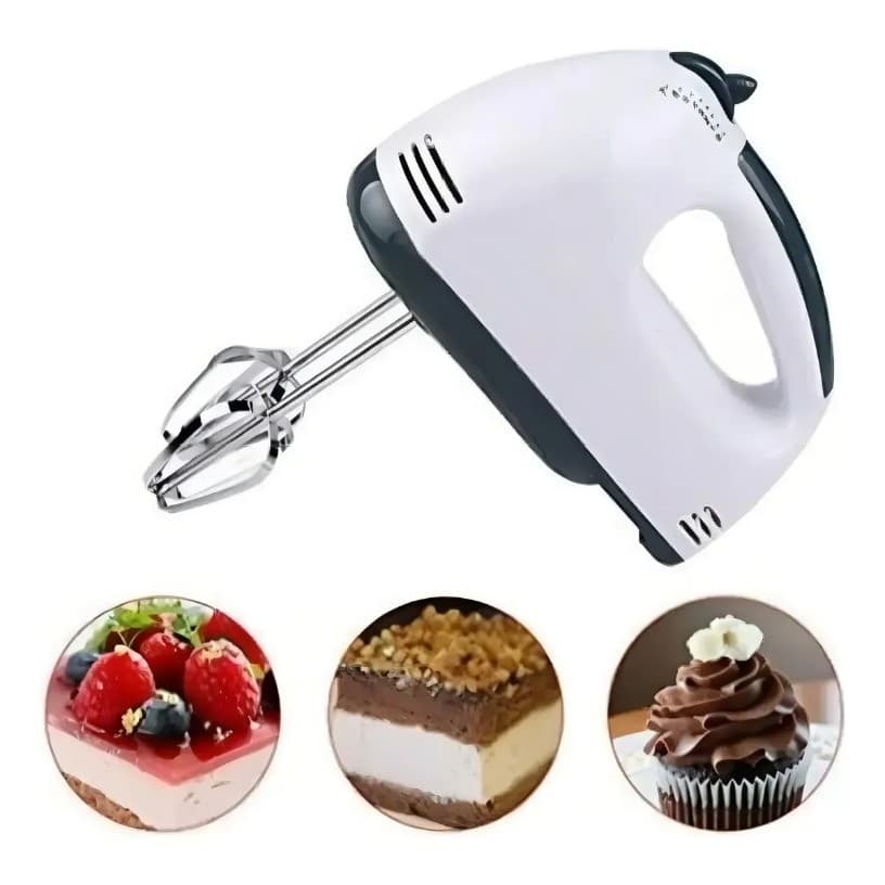 Liquidificador portátil elétrico de 7 velocidades e 260 W, adequado para fazer bolos e creme fresco, 110 V, massa de bol