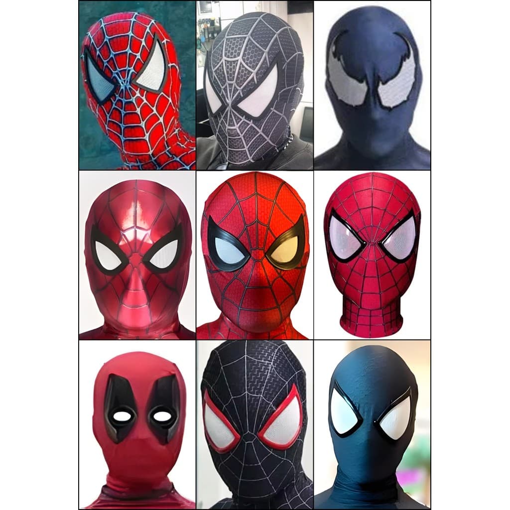 Máscara Traje Homem Aranha Adulto E Infantil Cosplay Com Lentes Reposição
