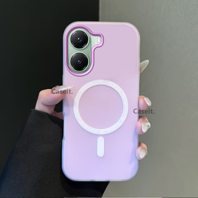 Capa magnética fosca para Xiaomi POCO X8 Pro Max, em cores vibrantes, com capacidade para inserir cartões e fotos, desig