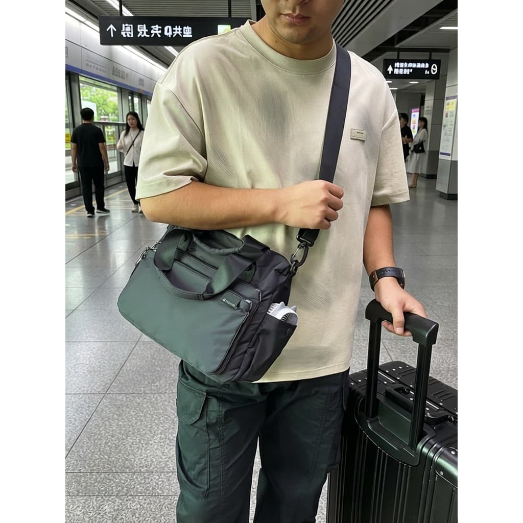 Fouvor Firefox leve bolsa mensageiro de ombro de grande capacidade à prova d'água bolsa de pano Oxford lazer viagem bols