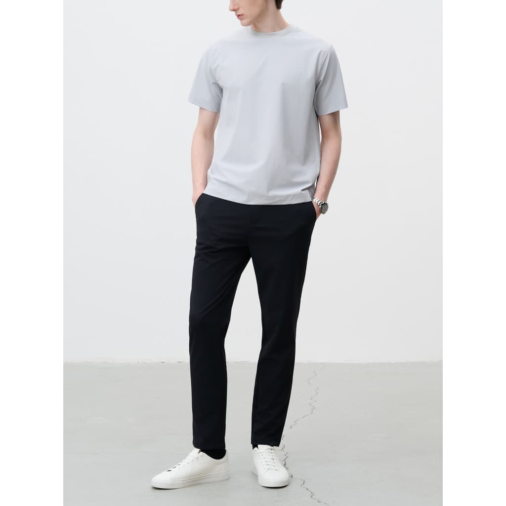 JSSD HOMME primavera fácil de cuidar Micro-estretch calças casuais masculinas de negócios Commuter não-ferro calças reta
