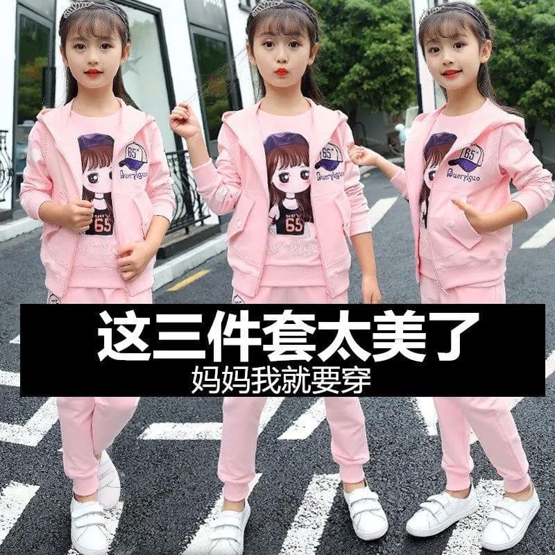 Meninas outono ternos 2026 novo estilo puro algodão Casual estilo ocidental grandes crianças meninas primavera outono cr