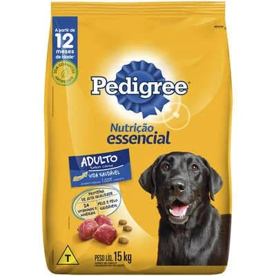 Pedigree Nutrição Essencial Carne Adultos 15kg