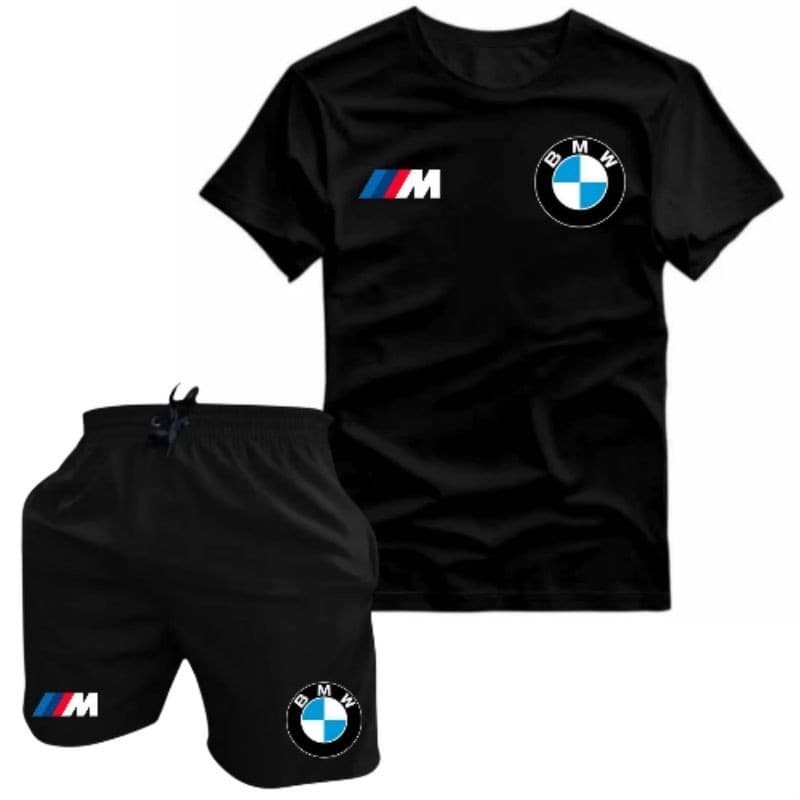 Kit Conjunto Camiseta E Short masculino BMW Combo Exclusivo