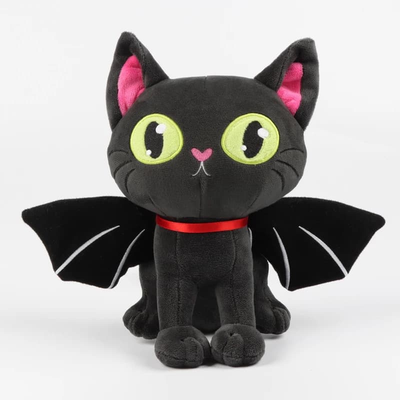 28cm preto Batcat Halloween animais brinquedos de pelúcia brinquedo engraçado boneca menino e menina companheiro de brin