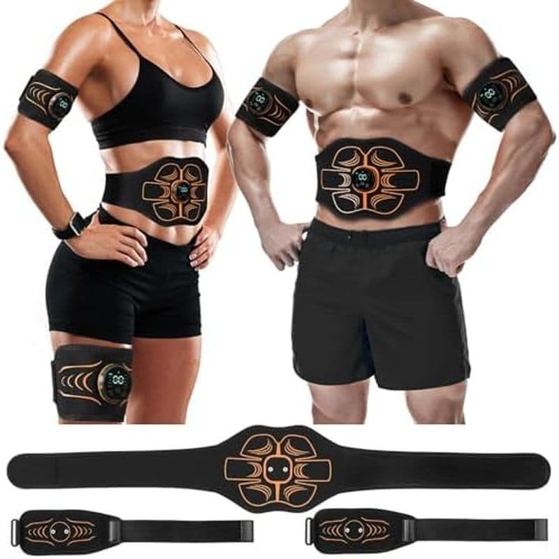Estimulador Muscular Eletrônico ; Máquina Estimuladora Abdominais Para Abdômen/Braços , USB Recarregável Treinamento De