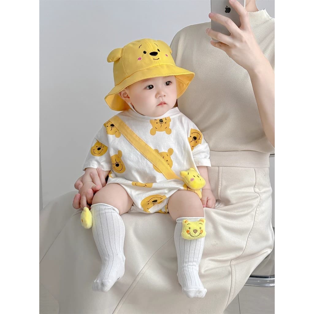 Roupas de bebê verão bonito macacão Super bonito roupas de bebê verão dos desenhos animados triângulo macacão fino