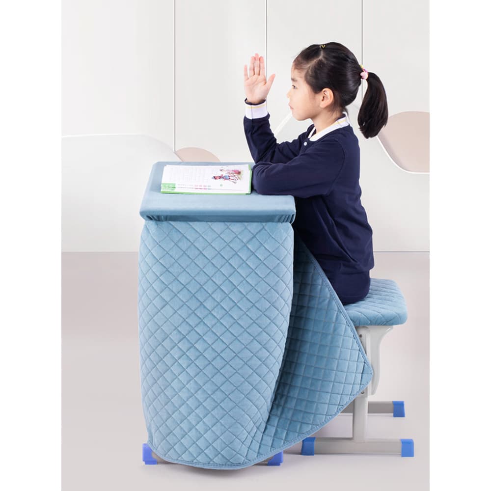 Capa de mesa de estudante inverno engrossado aquecimento capa de mesa sala de aula mesa quadrada bloco circundante resis