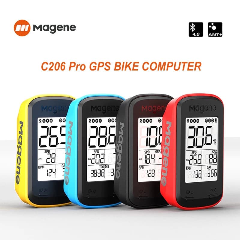 Computador de Bicicleta Magene C206 Pro Sem Fio com GPS, Velocímetro à Prova d'Água para Bicicleta de Estrada e MTB, Blu