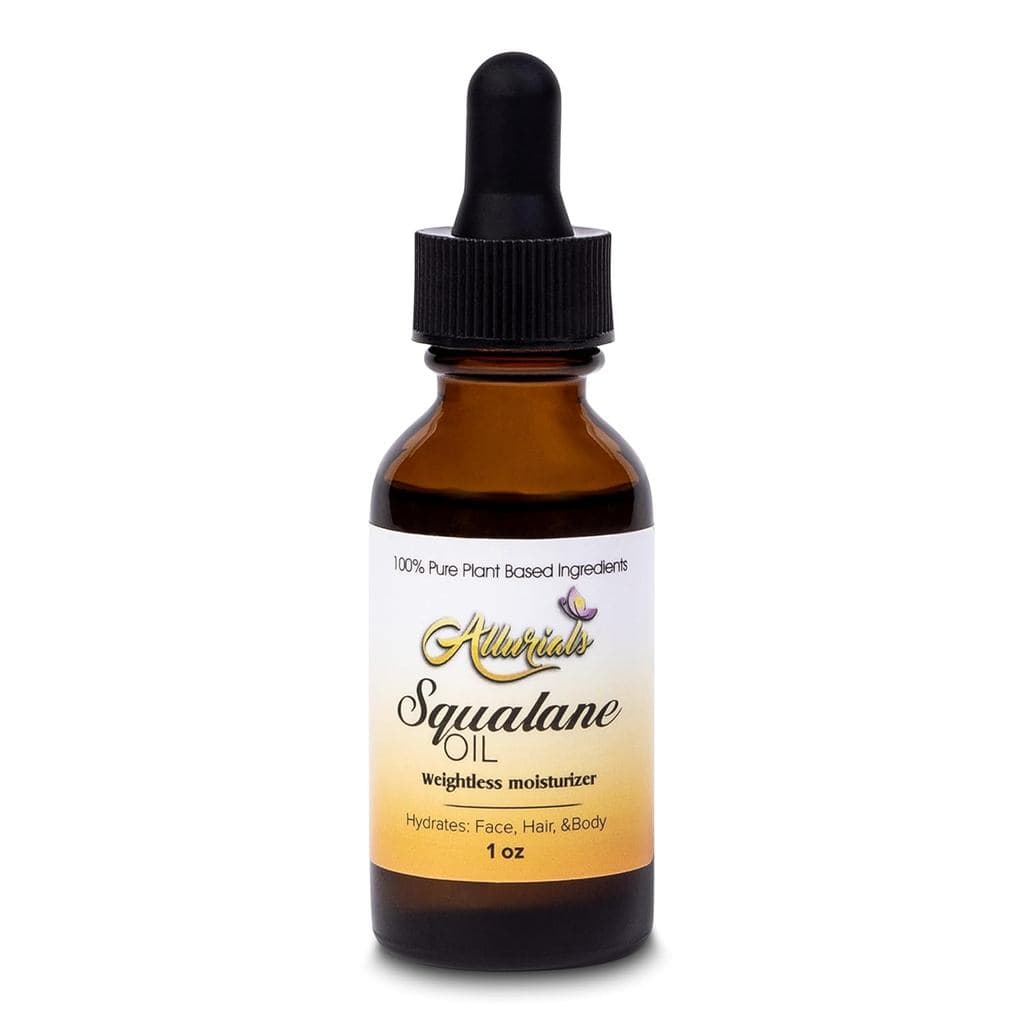 Allurials Óleo de Esqualano 100% Orgânico e 100% Natural à Base de Plantas para Rosto, Cabelo e Corpo, Prensado a Frio e