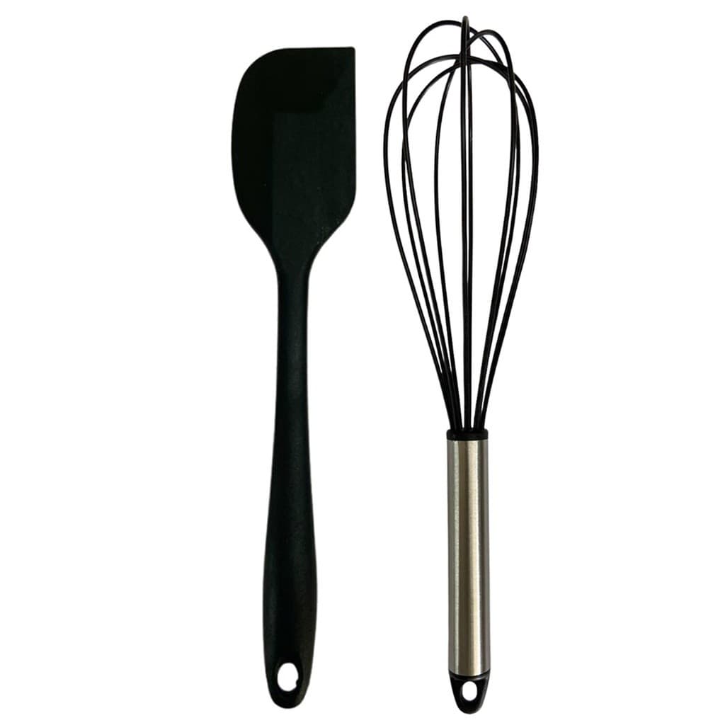 Utensílios Espátula Batedor De Ovos Fue Fuet 2 Peças Preto