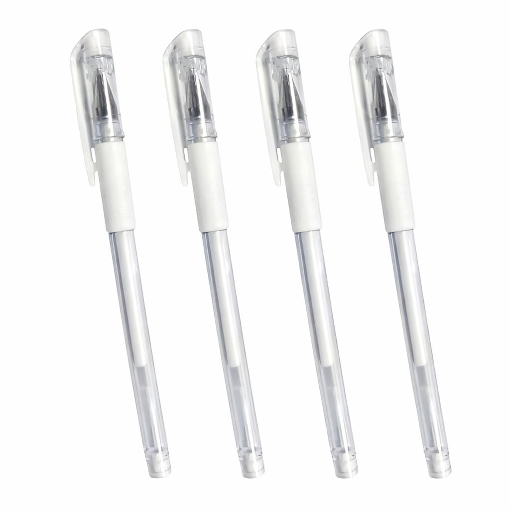 Kit 5 Caneta Gel Branca para Sobrancelhas Marcação de Pele Design e Micropigmentação Microblading