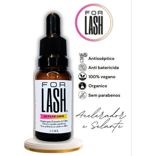 Acelerador para Cola de Cílios , Finalizador e Selador de cola para Extensão de Cílios - For Lash