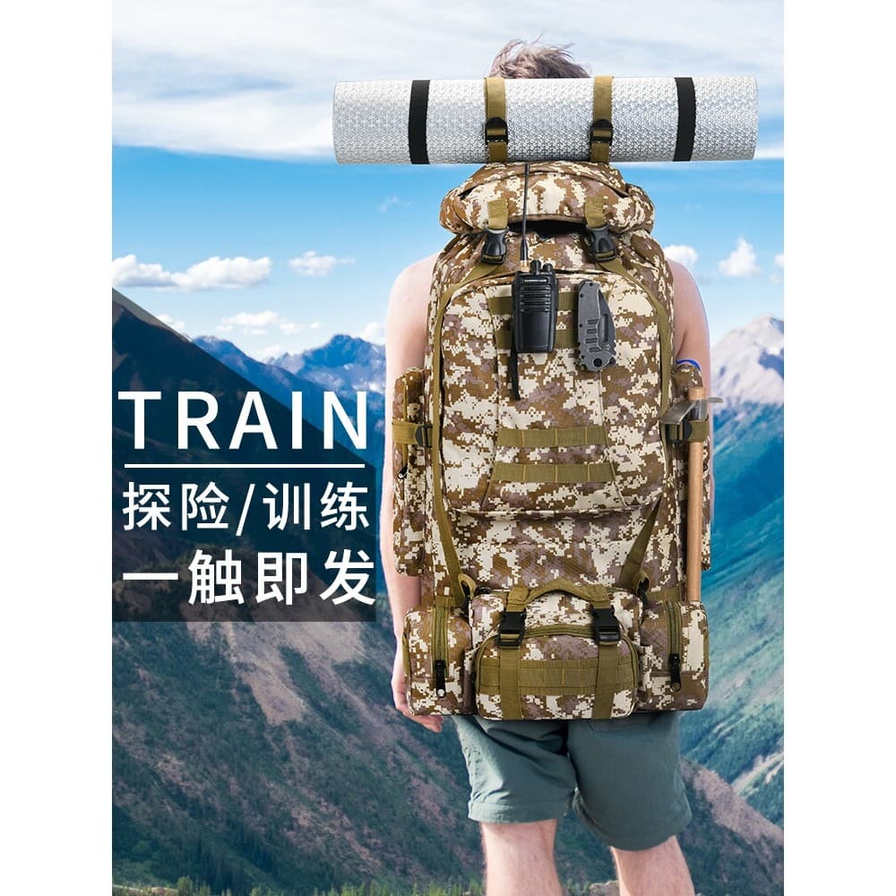 Pacote de bagagem 100L montanhismo ao ar livre acampamento grande mochila à prova dwaterproof água grande capacidade bag