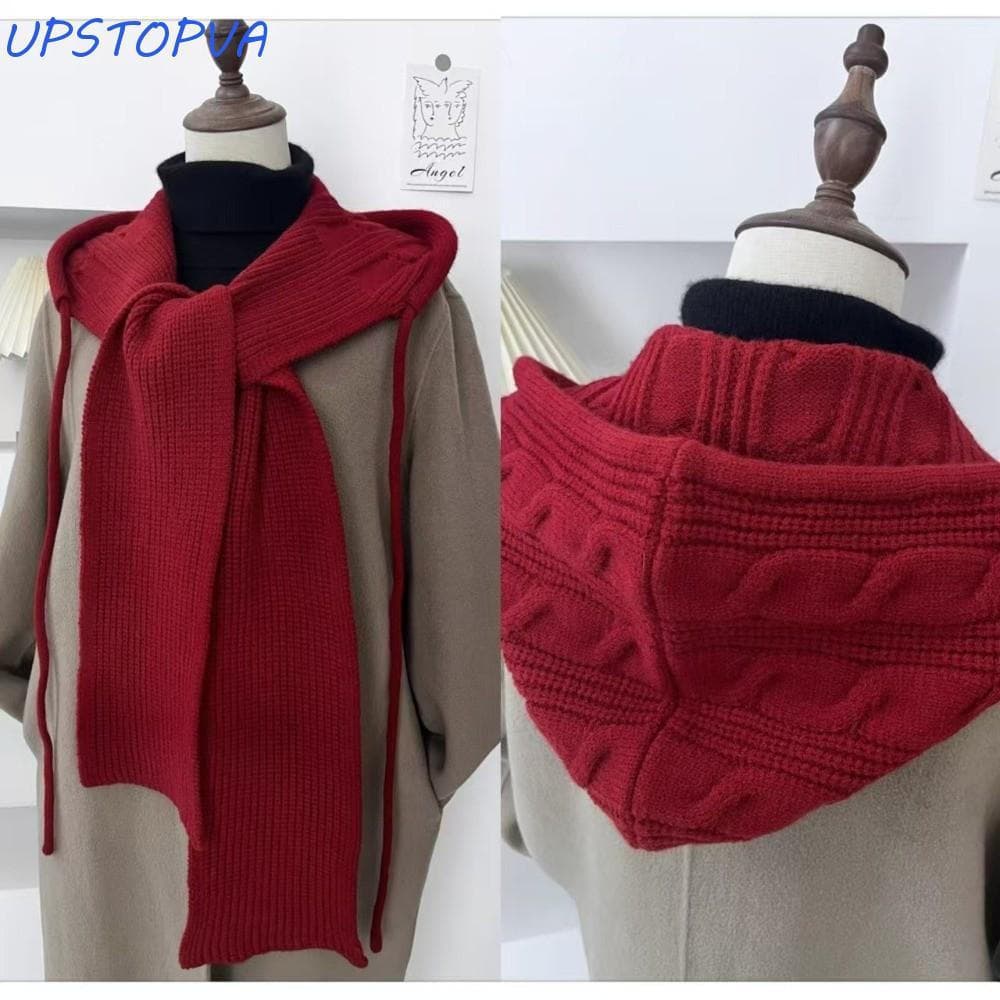 Chapéus Balaclava Xale Upstopvn , Chapéu Pulôver De Malha Com Proteção De Ouvido Quente De Inverno , Gorros Macios De Co