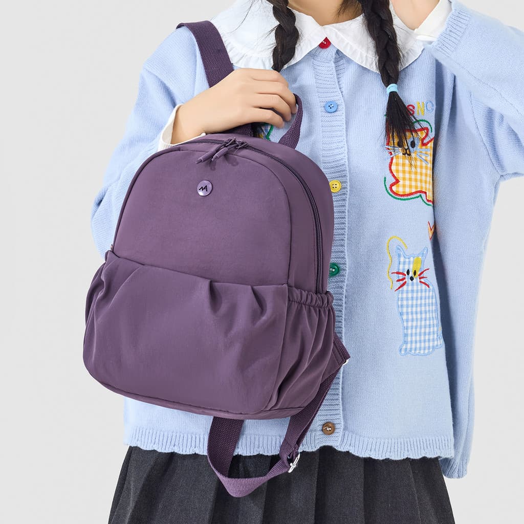 Pequena pequena mochila senhoras mochila feminina cor sólida novo estilo moda leve saco de viagem nicho à prova dwaterpr