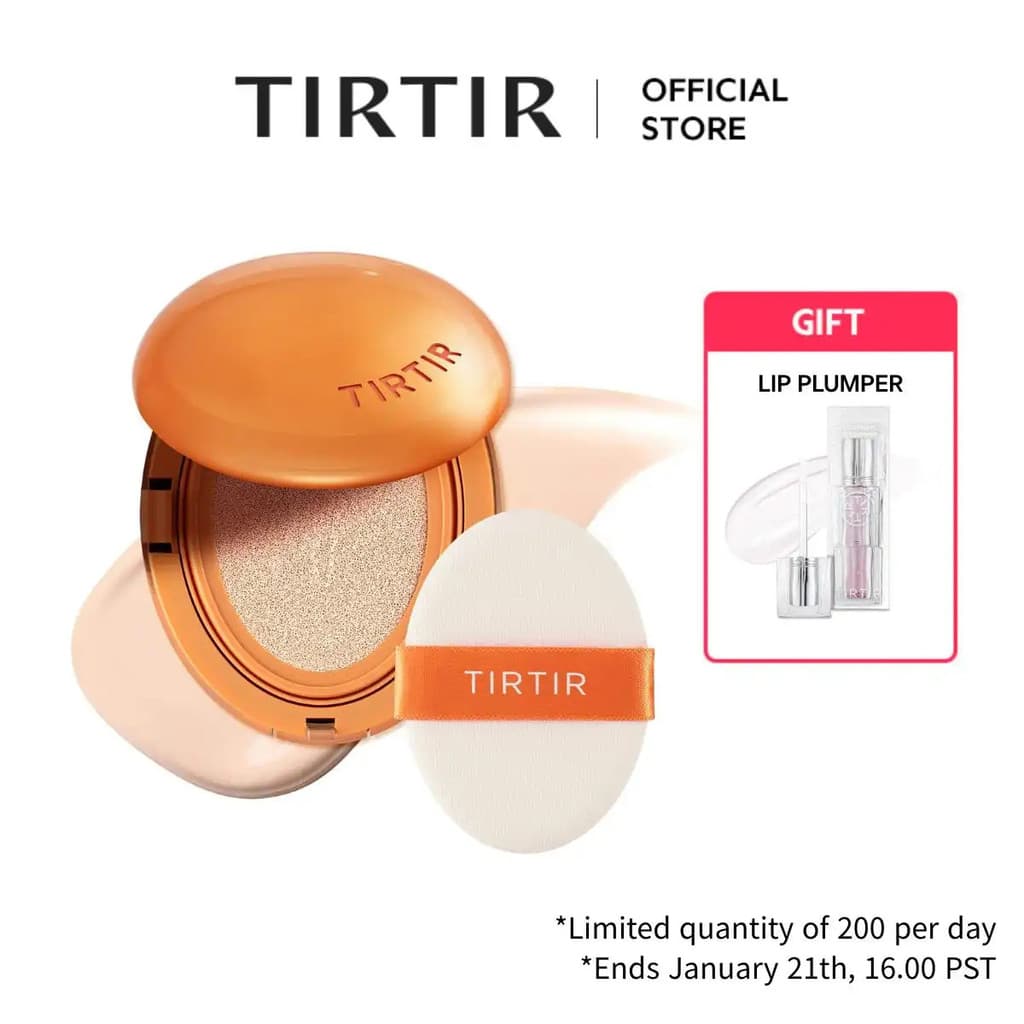 [TIRTIR Oficial] Base Cushion com Filtro AI Mask Fit l Tamanho Completo 18g l Maquiagem com Acabamento Acetinado Natural