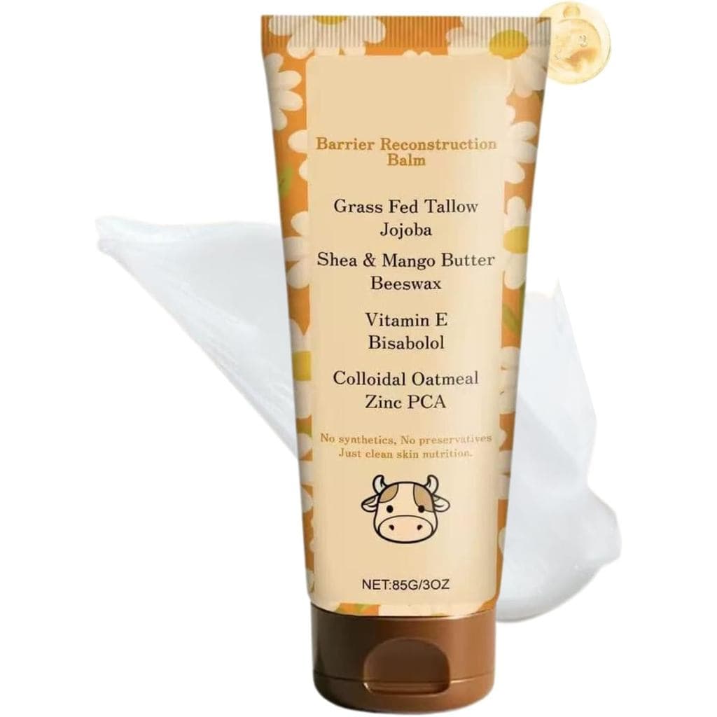 Bálsamo Iluminador Belano Tallow com Aveia Coloidal, Creme Reparador de Barreira para Nutrição Profunda que Acalma e Hid