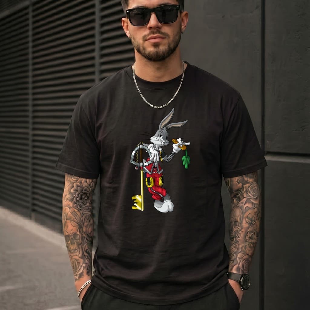 Camiseta Streetwear Jovem 100% Algodão Pernalonga Cartoon - 3130 Qualidade Premium